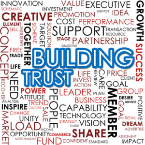 Building trust word cloud