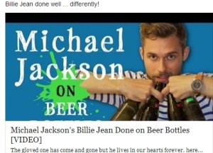 michael jackson on beer bottles